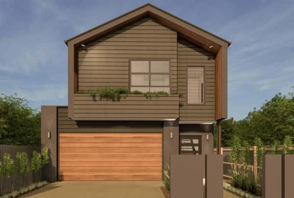 small lot home facade